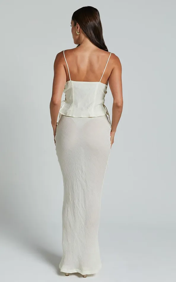 Showpo Lioness 8211 Endless Maxi Skirt In Ivory Women Skirts