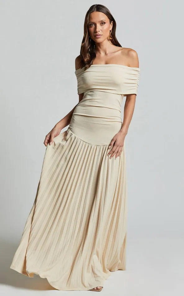 Showpo Lioness 8211 Field Of Dreams Maxi Dress In Oatmeal Women Dresses