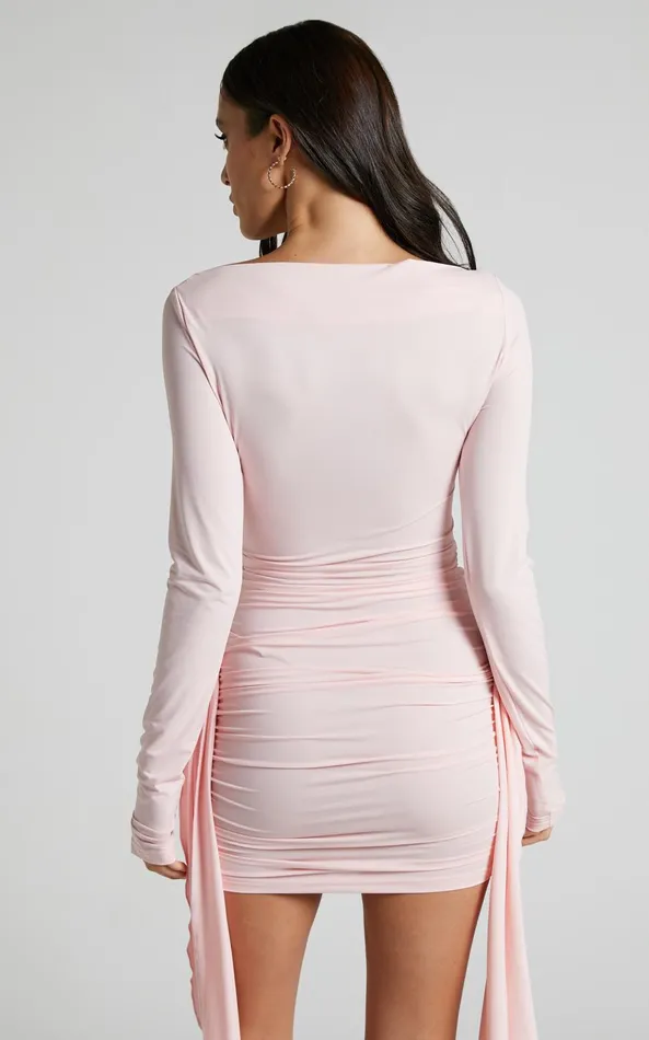 Showpo Lioness 8211 Glory Mini Dress In Blush Women Dresses