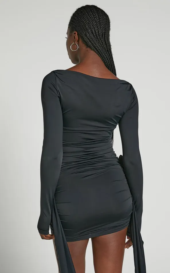 Showpo Lioness 8211 Glory Mini Dress In Onyx Women Dresses