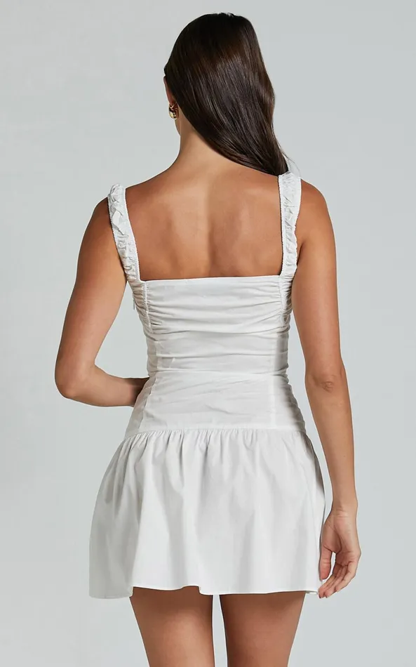 Showpo Lioness 8211 Heart Shaped Mini Dress In PORCELAIN Women Dresses
