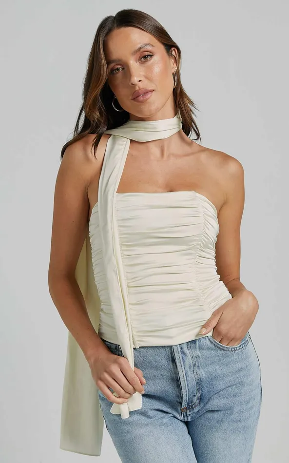 Showpo Lioness 8211 Island Bodice Top In CORNSILK Women Tops