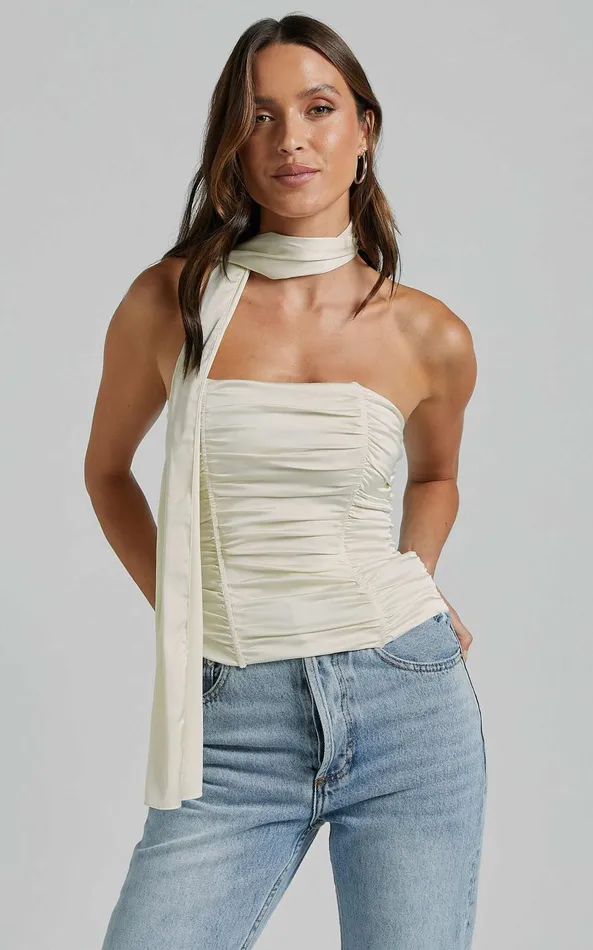 Showpo Lioness 8211 Island Bodice Top In CORNSILK Women Tops