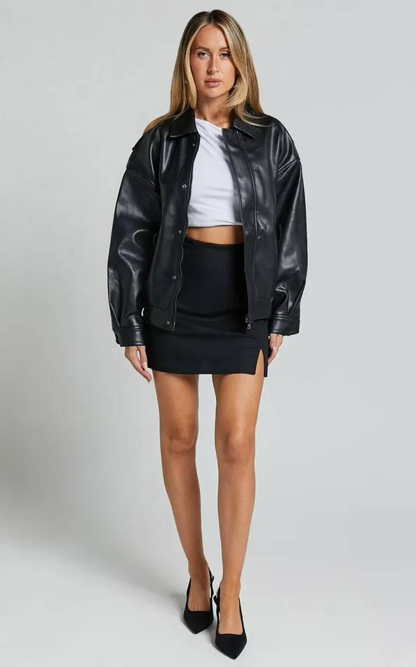 Showpo Lioness 8211 Kenny Bomber Jacket In Jet Black Women Jackets and Coats