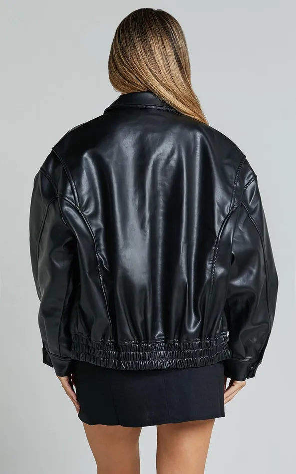 Showpo Lioness 8211 Kenny Bomber Jacket In Jet Black Women Jackets and Coats