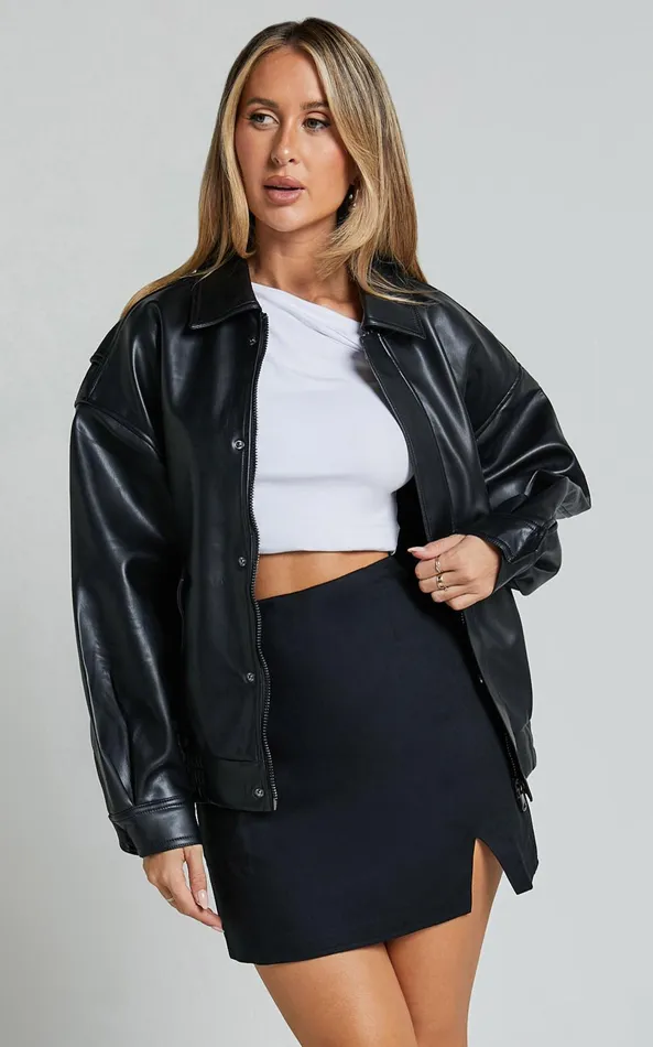 Showpo Lioness 8211 Kenny Bomber Jacket In Jet Black Women Jackets and Coats