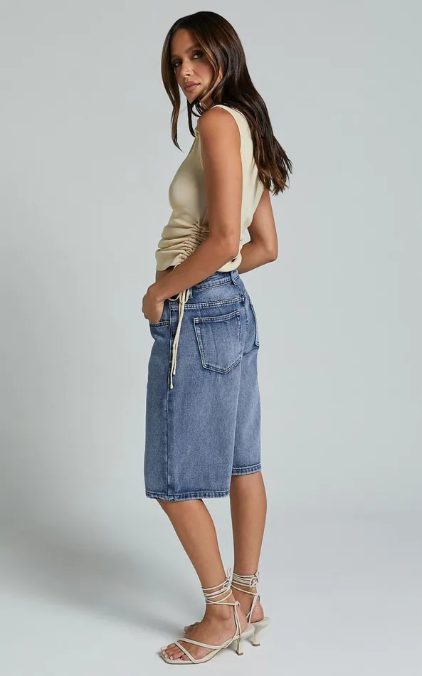 Showpo Lioness 8211 Kurt Culottes Shorts In BLUE ACID Women Denim