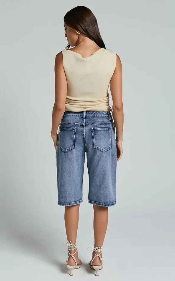 Showpo Lioness 8211 Kurt Culottes Shorts In BLUE ACID Women Denim