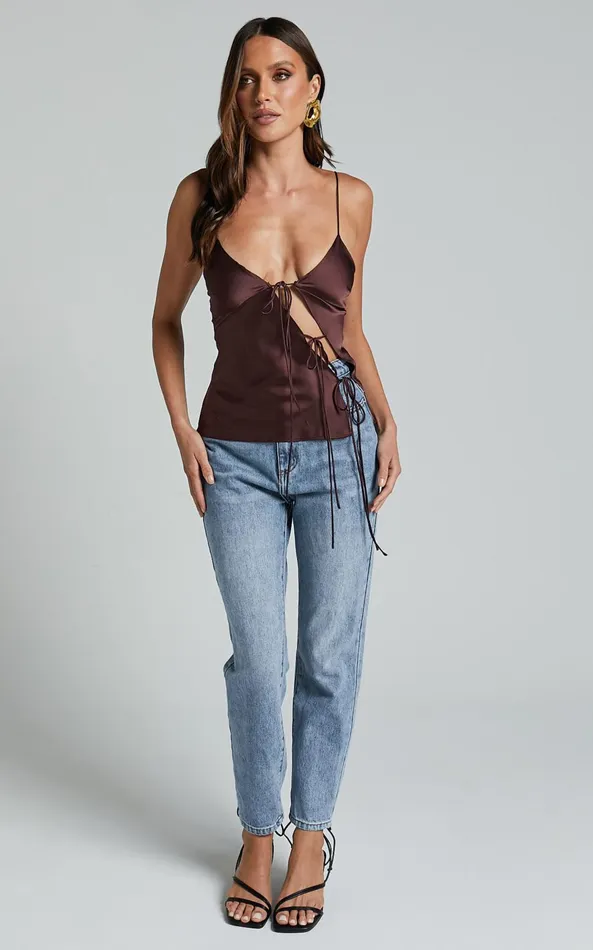 Showpo Lioness 8211 Mariah Cami Top In GARNET Women Tops