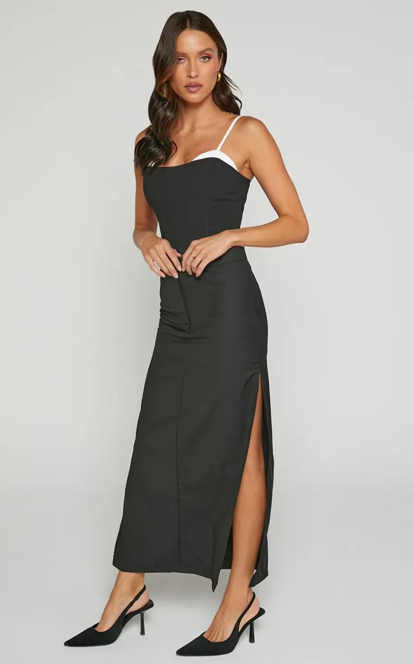 Showpo Lioness 8211 Minimalist Midi Skirt In Onyx Women Skirts