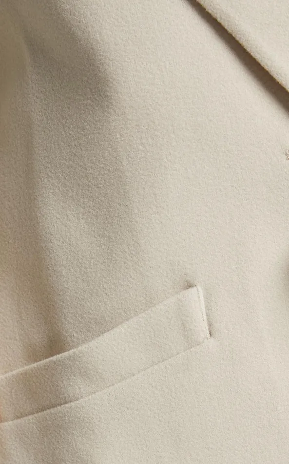 Showpo Lioness 8211 Olsen Coat In Cream Women Jackets and Coats