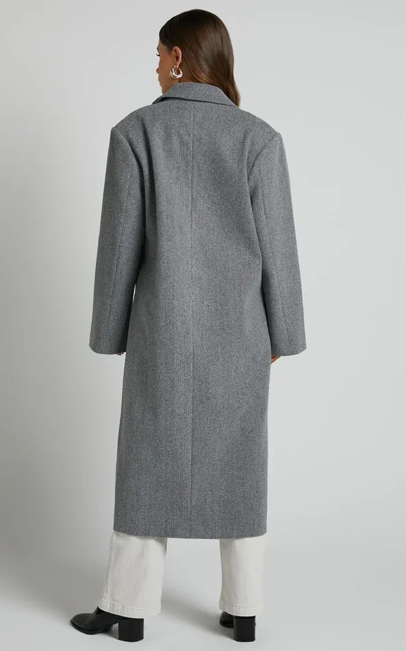 Showpo Lioness 8211 Olsen Coat In Slate Women Jackets and Coats