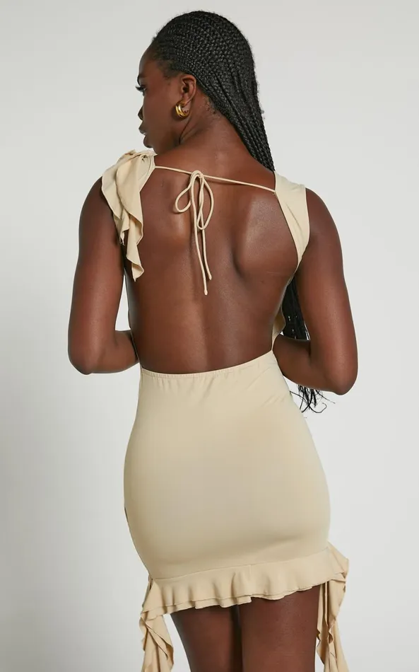 Showpo Lioness 8211 Opulence Mini Dress In Champagne Women Dresses