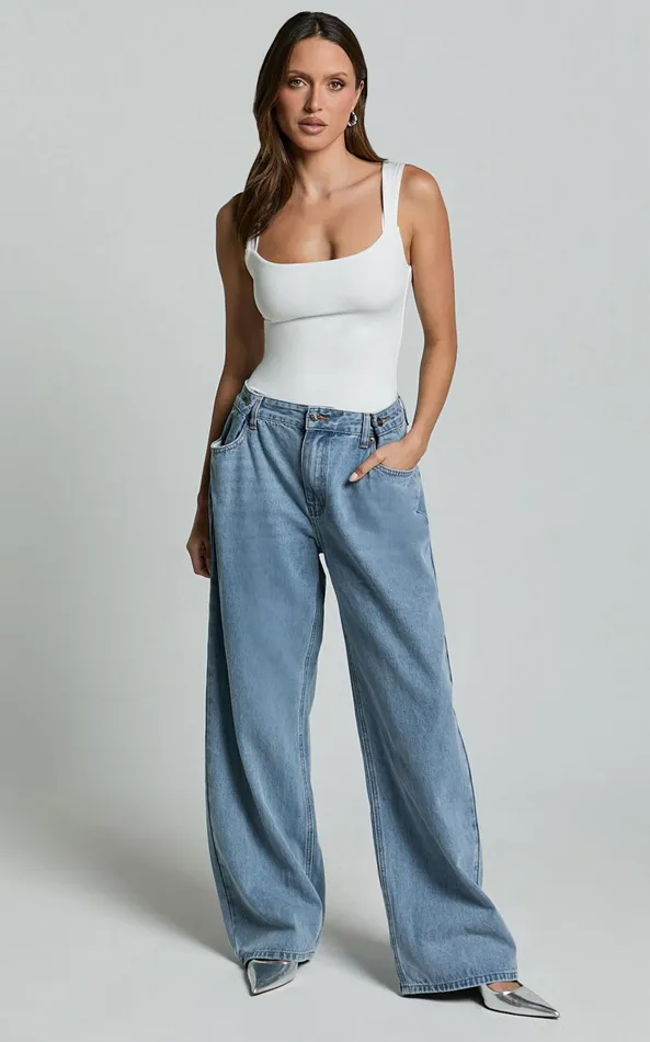 Showpo Lioness 8211 Shes All That Jeans In Washed Blue Women Denim