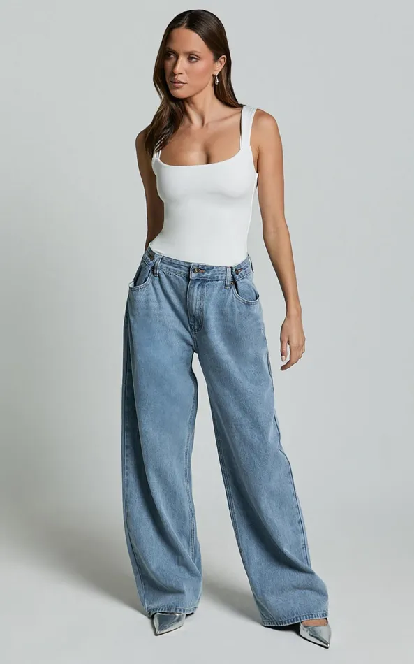 Showpo Lioness 8211 Shes All That Jeans In Washed Blue Women Denim