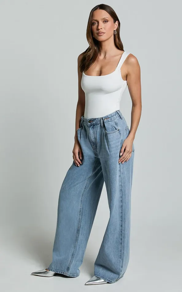 Showpo Lioness 8211 Shes All That Jeans In Washed Blue Women Denim
