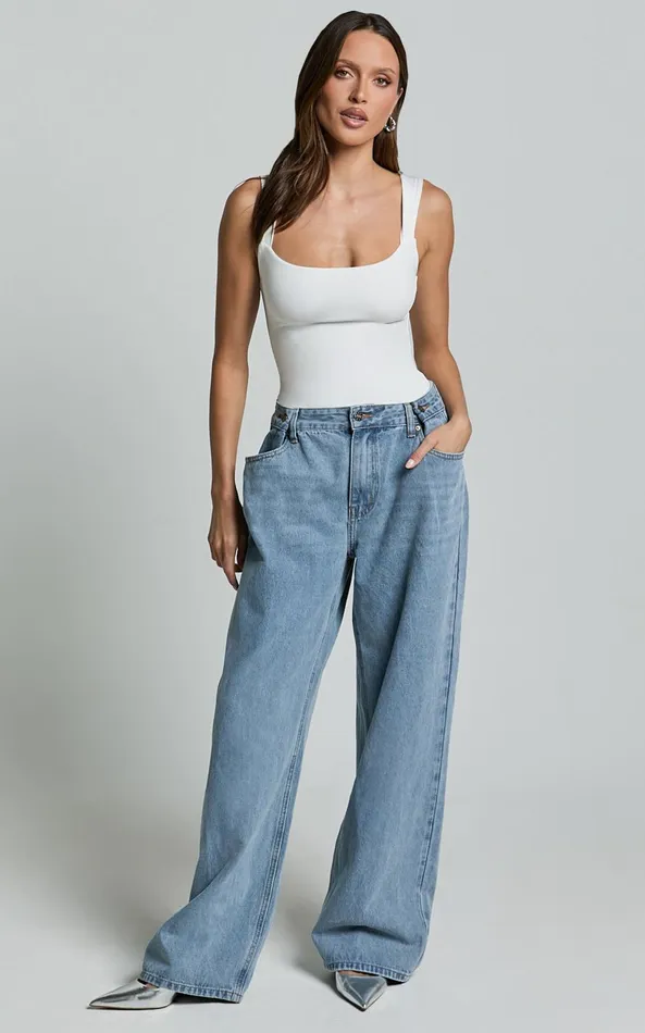 Showpo Lioness 8211 Shes All That Jeans In Washed Blue Women Denim