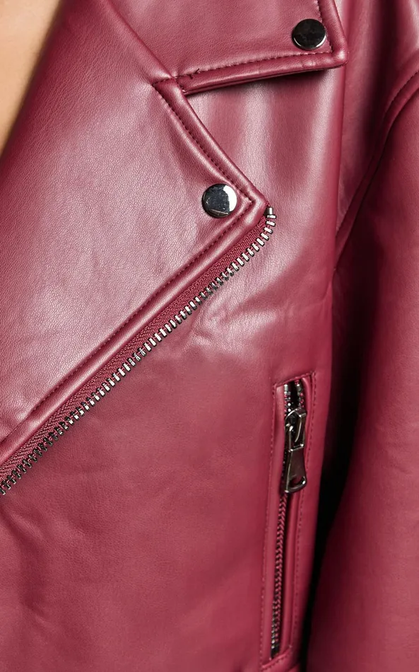 Showpo Lioness 8211 Staten Island PU Jacket In Mulberry Women Jackets and Coats Showpo Lioness 8211 Staten Island PU Jacket In Mulberry Women Jackets and Coats