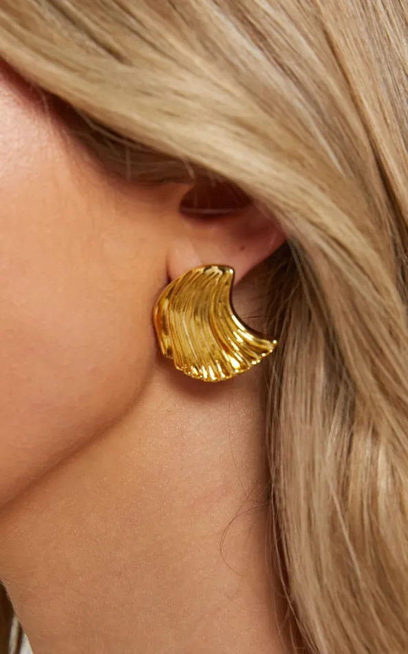 Showpo Liv Shell Earrings In Gold Women Earrings