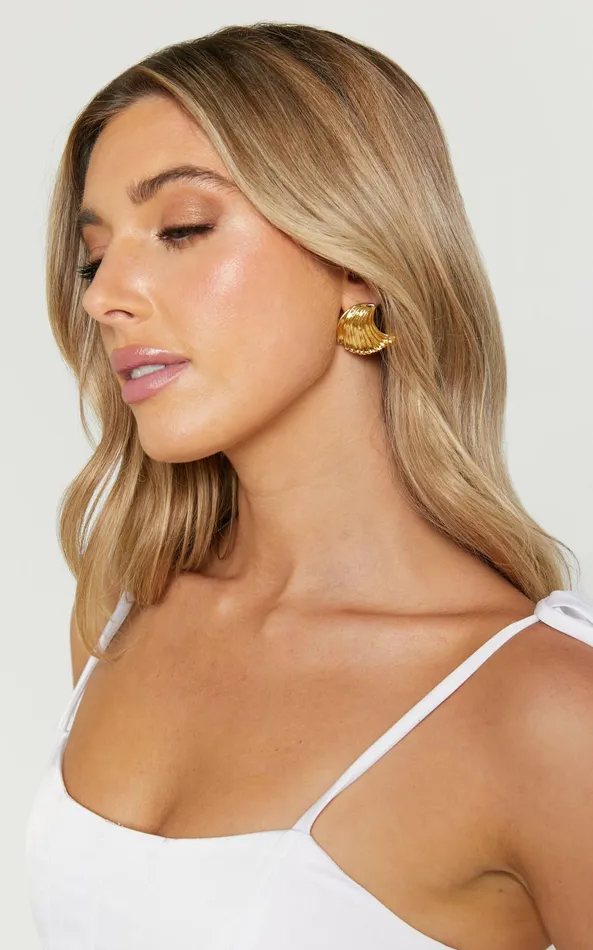 Showpo Liv Shell Earrings In Gold Women Earrings