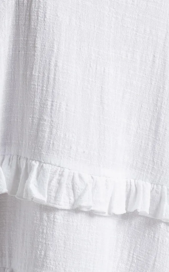 Showpo Long Reflections Mini Dress 8211 Strappy Tiered Dress In White Women Dresses