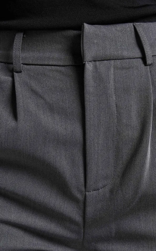 Showpo Lorcan Pants 8211 High Waisted Tailored Pants In Charcoal Women Curve Clothes