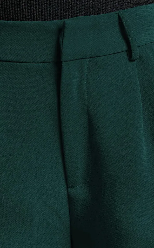 Showpo Lorcan Pants 8211 High Waisted Tailored Pants In Forest Green Women Curve Clothes
