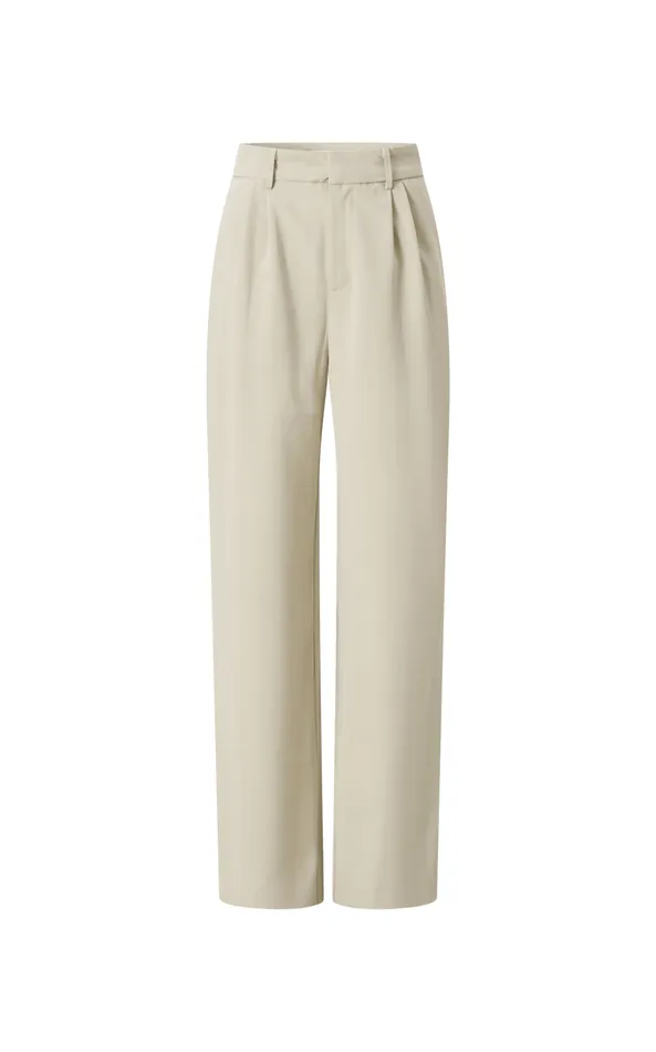 Showpo Lorcan Pants 8211 High Waisted Tailored Pants In Stone Women Curve Clothes