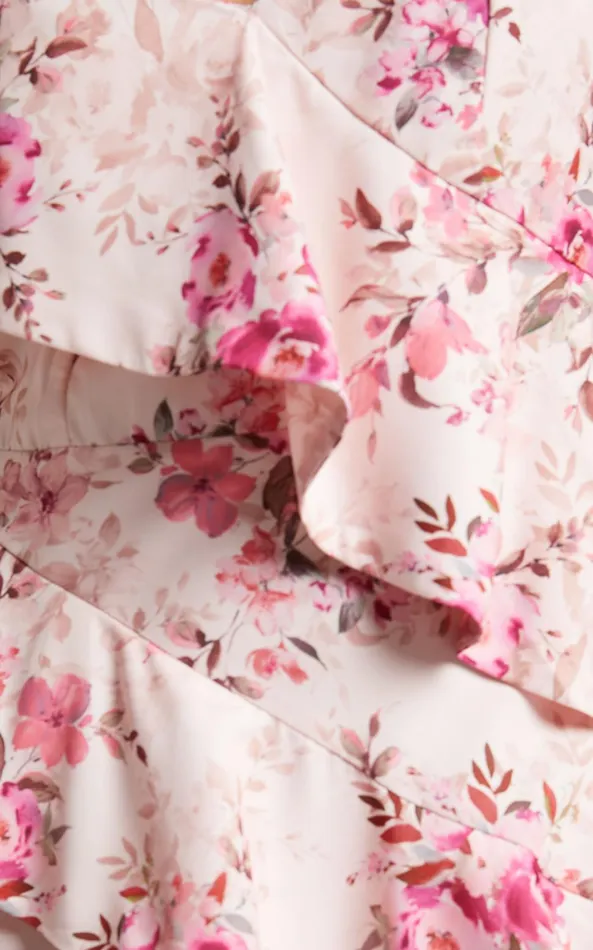 Showpo Loreli Midi Dress 8211 Ruffle Detail Slip Dress In Garden Floral Women Dresses