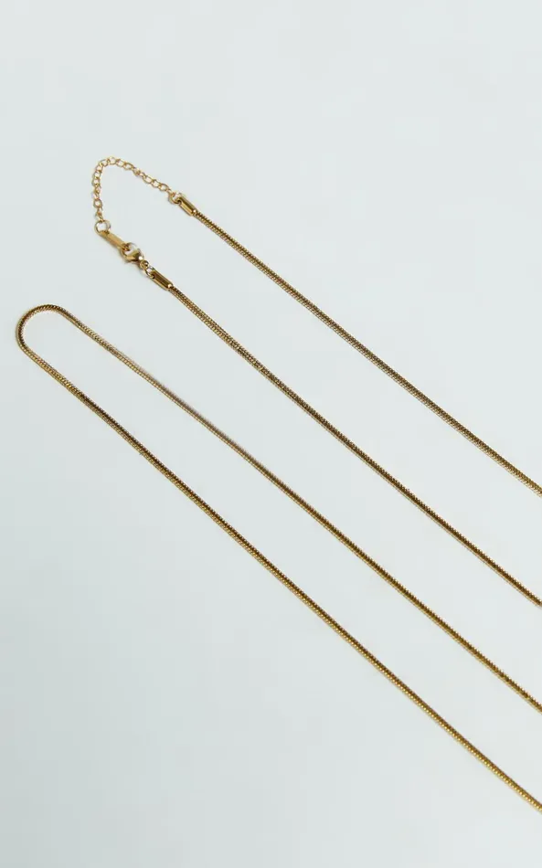 Showpo Louis Layered Thin Chain Necklace In Gold Women Necklaces