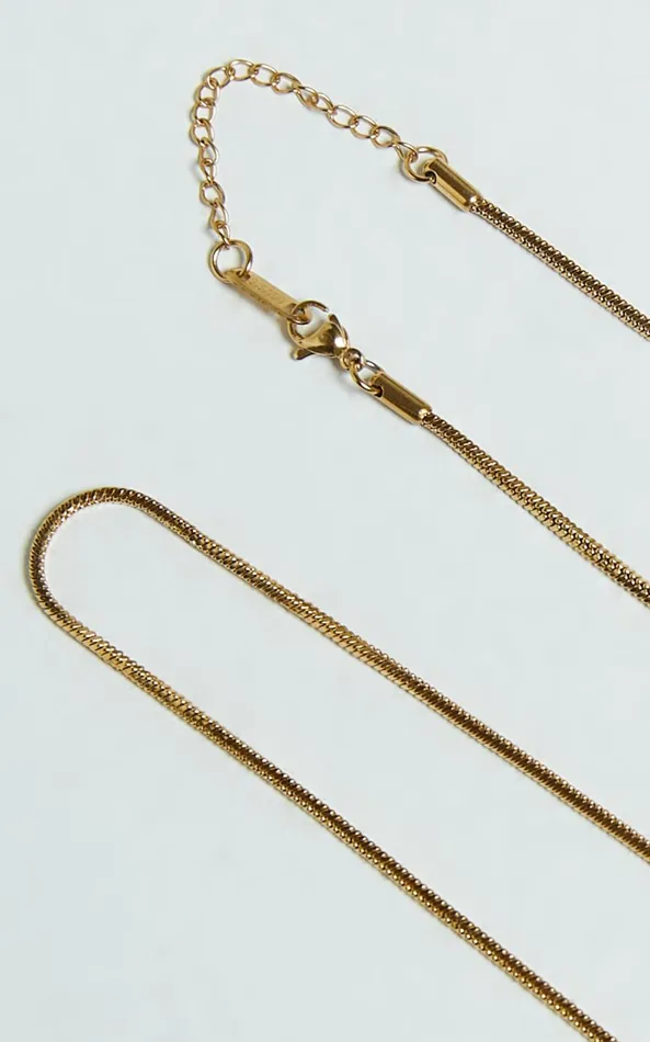 Showpo Louis Layered Thin Chain Necklace In Gold Women Necklaces