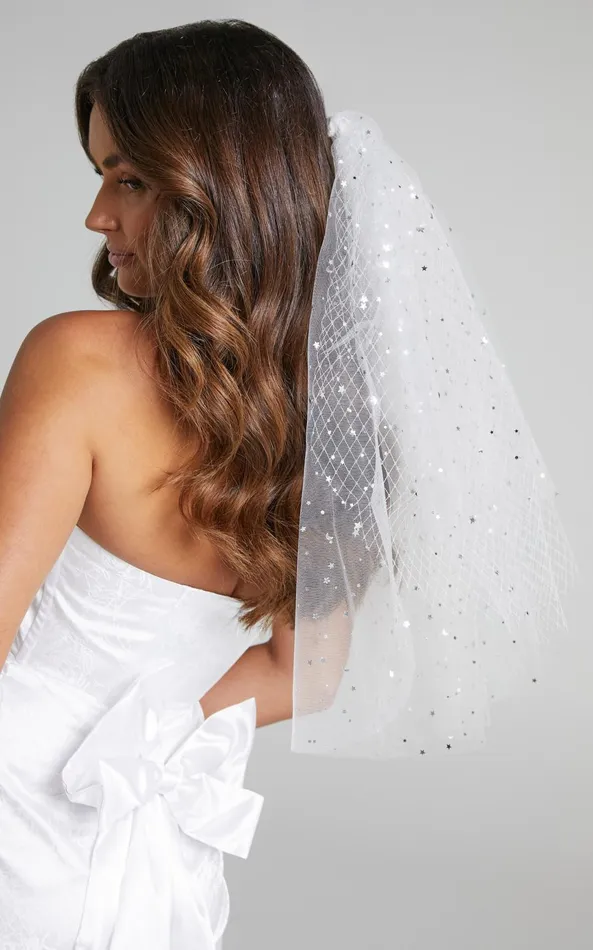 Showpo Lovely Veil In White Women Hair