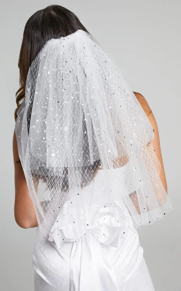 Showpo Lovely Veil In White Women Hair