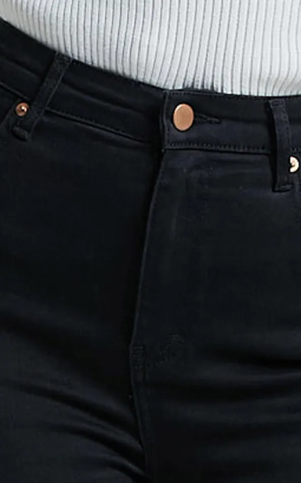 Showpo Lucilla Jeans 8211 High Waisted Contour Fitted Denim Jeans In Black Wash Women Curve Clothes