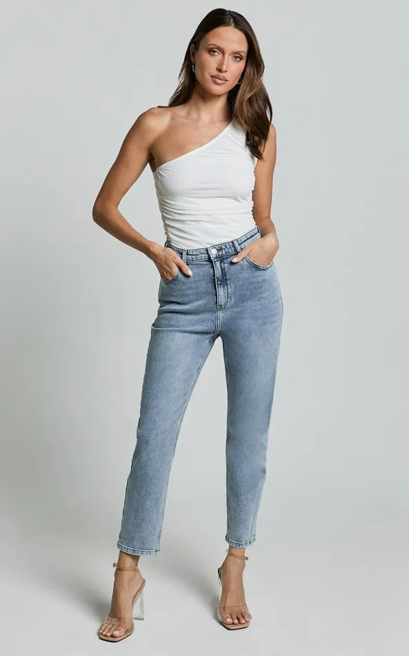 Showpo Lucilla Jeans 8211 High Waisted Contour Fitted Denim Jeans In Mid Blue Wash Women Curve Clothes Showpo Lucilla Jeans 8211 High Waisted Contour Fitted Denim Jeans In Mid Blue Wash Women Curve Clothes