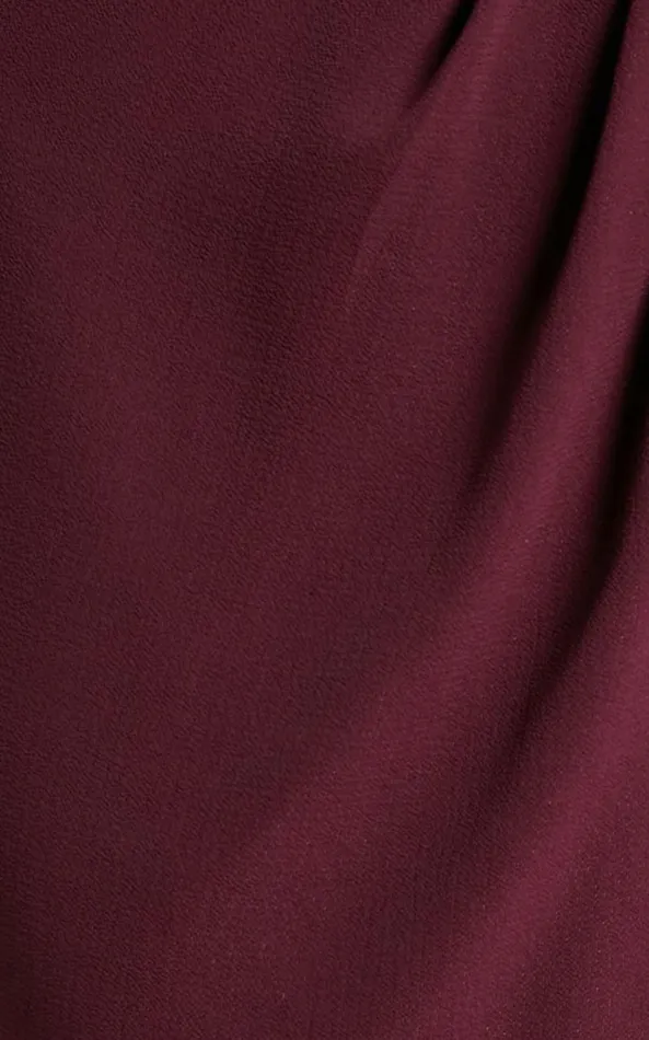 Showpo Lucky Day High Low Maxi Dress In Wine Women Curve Clothes