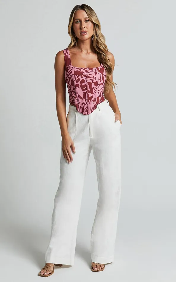 Showpo Lydie Top 8211 Panelled Corset Top In Whirlind Print Women Tops