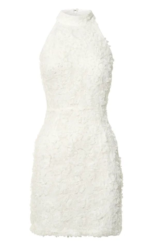 Showpo Lyra Mini Dress 8211 High Neck Bodycon In White Women Dresses