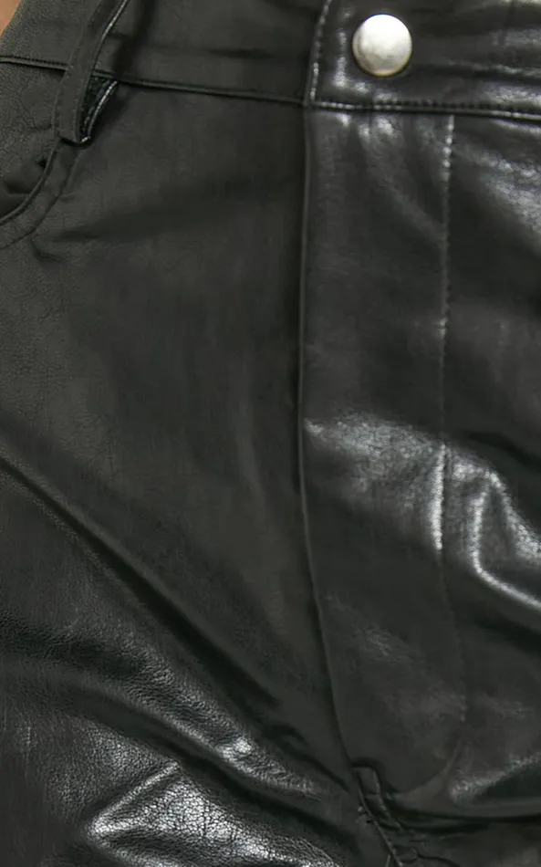 Showpo Maison Pant 8211 High Waisted Faux Leather Flare Pant In Black Women Pants