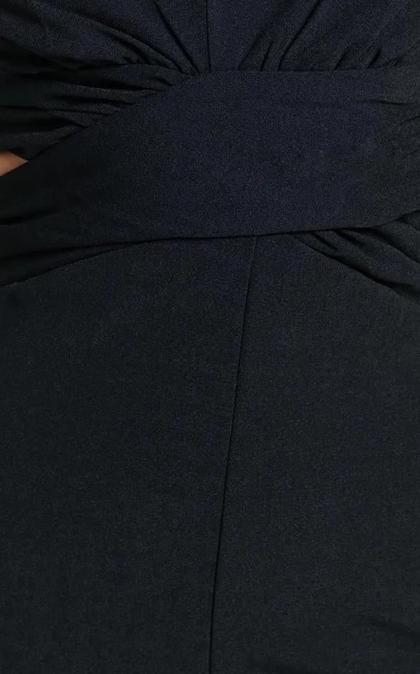 Showpo Marielly Jumpsuit 8211 Tie Back Jumpsuit With Ruffle Detail Sleeve In Black Women Jumpsuits