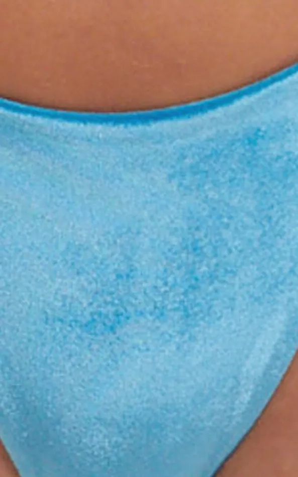 Showpo Marina Bikini Bottom In Blue Velvet Women Swimwear