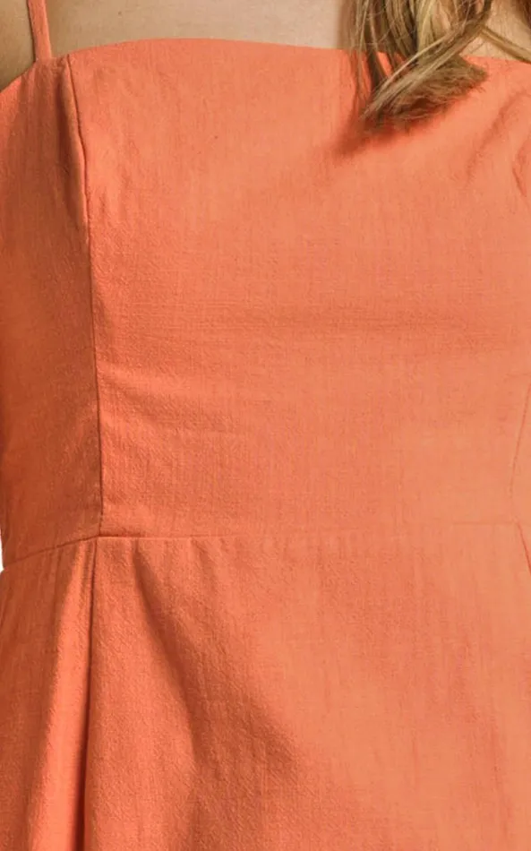Showpo Marsha Midi Dress 8211 High Split Slip Dress In Orange Women Dresses