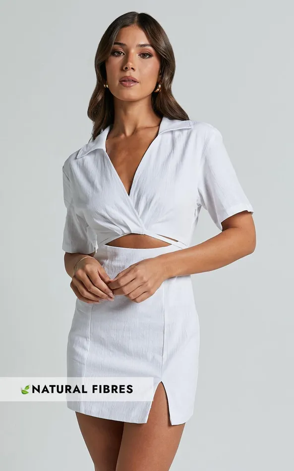 Showpo Marsha Mini Dress 8211 Cut Out Short Sleeve Dress In White Women Curve Clothes Showpo Marsha Mini Dress 8211 Cut Out Short Sleeve Dress In White Women Curve Clothes