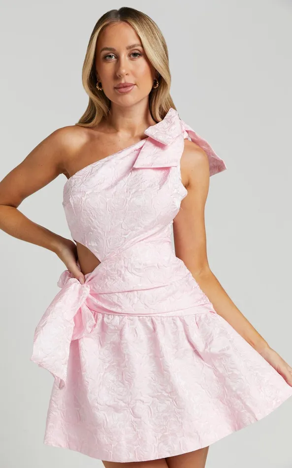 Showpo Mathilda Mini Dress 8211 Cut Out Side Wrap Dress In Pink Women Dresses