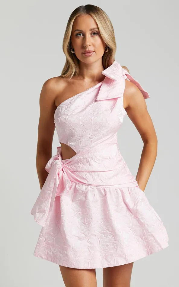 Showpo Mathilda Mini Dress 8211 Cut Out Side Wrap Dress In Pink Women Dresses