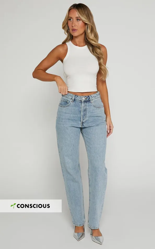 Showpo Matthew Jeans 8211 Mid Rise Straight Leg Denim Jeans In Light Blue Wash Women Denim Showpo Matthew Jeans 8211 Mid Rise Straight Leg Denim Jeans In Light Blue Wash Women Denim
