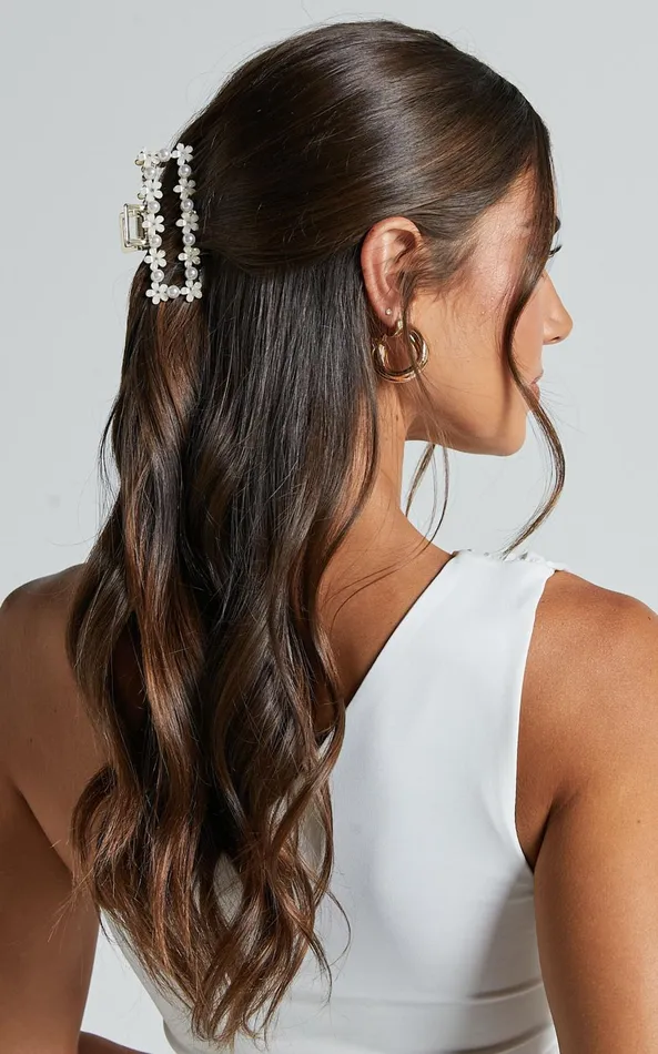 Showpo Mayflower Pearl Hair Clip In White Women Hair