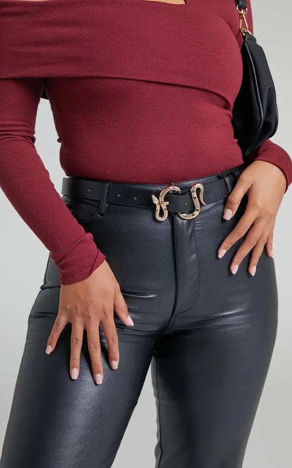 Showpo McKinna Belt In Black Women Belts