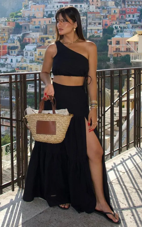 Showpo Meghan Two Piece Set 8211 One Shoulder Crop Top And Midi Skirt Set In Black Women Curve Clothes Showpo Meghan Two Piece Set 8211 One Shoulder Crop Top And Midi Skirt Set In Black Women Curve Clothes