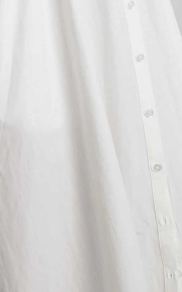 Showpo Merabelle Midi Dress 8211 Side Cut Out Collared Long Sleeve Shirt Dress In White Women Curve Clothes